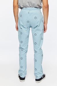 BLUE Happy Face Corduroy Drawstring Pants, image 4