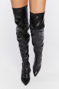 BLACK Thigh-High Stiletto Boots, image 4