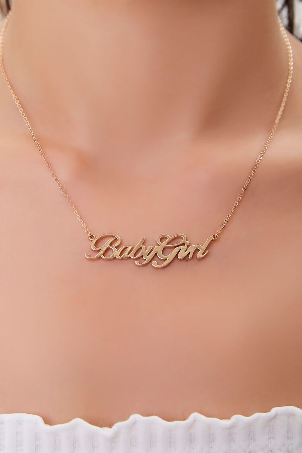GOLD Baby Girl Pendant Necklace, image 1