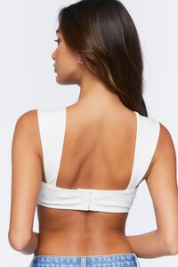 WHITE Sweetheart Neck Crop Top, image 3