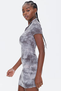 GREY/WHITE Tie-Dye Half-Zip Dress, image 2