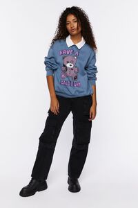 BLUE/MULTI Teddy Bear Graphic Combo Pullover, image 5