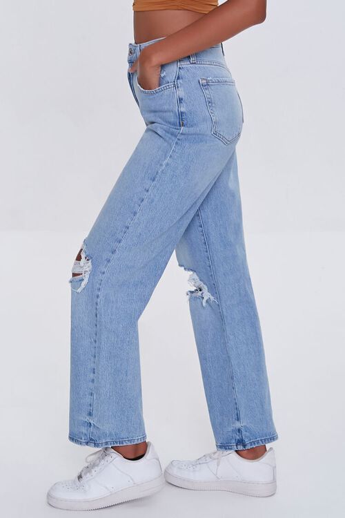 LIGHT DENIM Premium Distressed 90s Fit Jeans, image 3