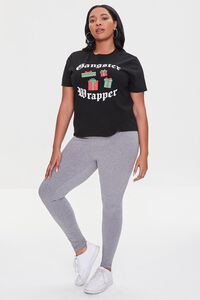 BLACK/MULTI Plus Size Gangster Wrapper Graphic Tee, image 4