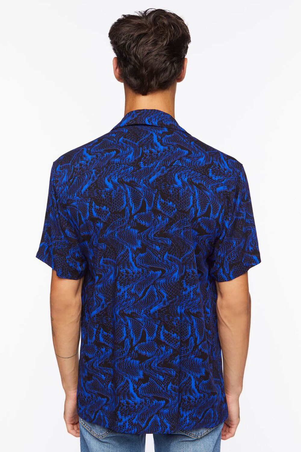BLACK/BLUE Abstract Snakeskin Shirt, image 3