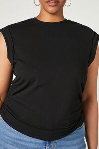 Plus Size Ruched Muscle Tee, image 5