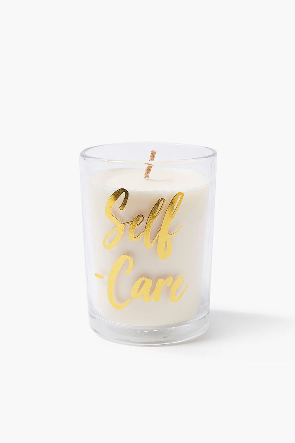 CLEAR/GOLD Self-Care Graphic Vanilla Candle, image 1