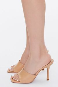 TAN Faux Leather Stiletto High Heels, image 2