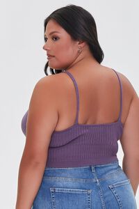PURPLE Plus Size Sweater-Knit Cropped Cami, image 3
