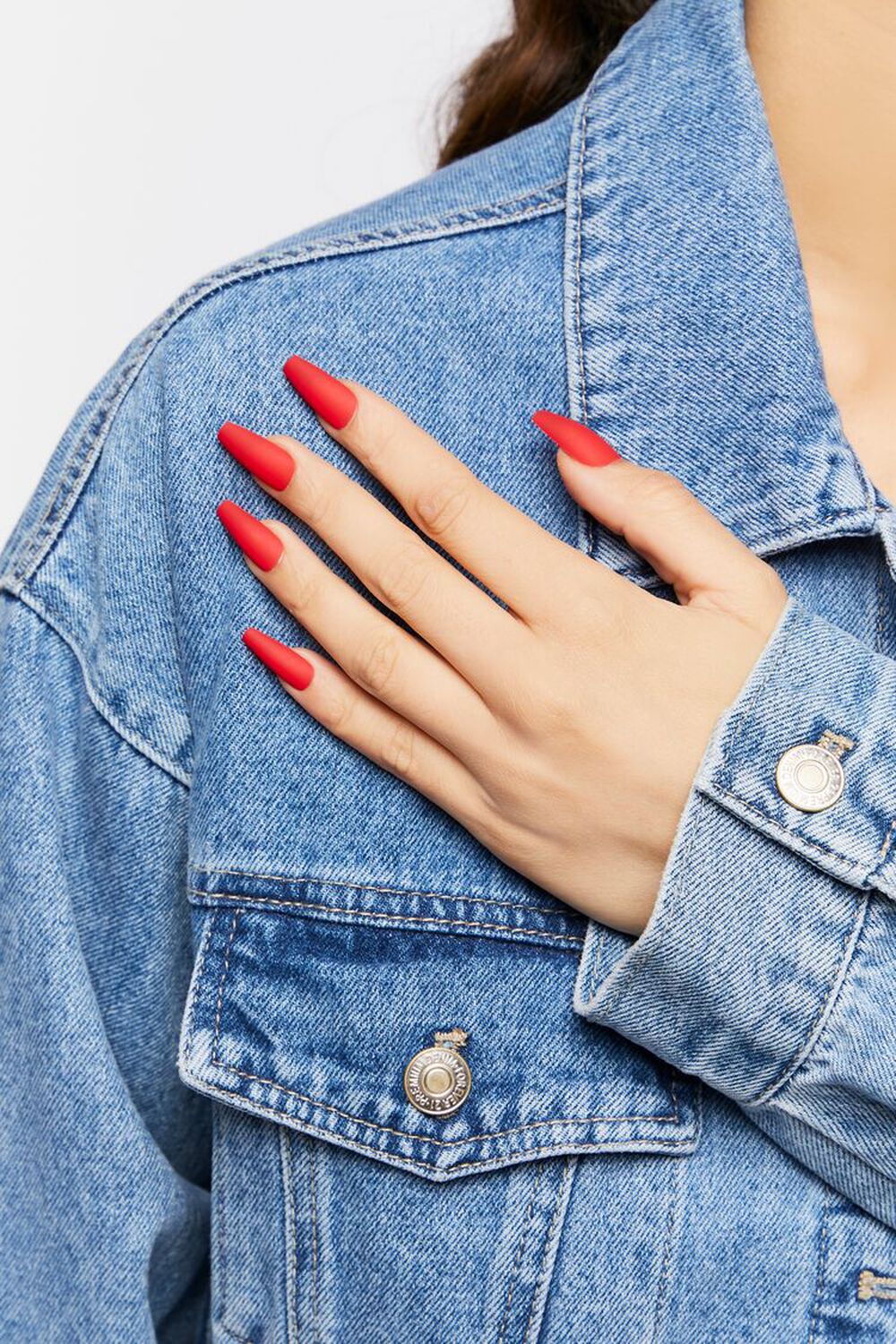 RED Matte Press-On Nails, image 1