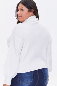 IVORY Plus Size Turtleneck Sweater, image 3