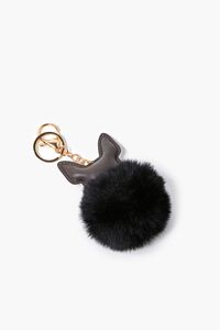 BLACK/MULTI Boston Terrier Pom Pom Keychain, image 2