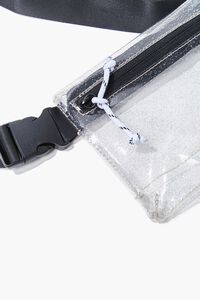 CLEAR/MULTI Glittered Transparent Fanny Pack, image 3
