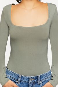 TEA Scoop-Neck Long-Sleeve Bodysuit, image 6