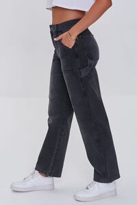 WASHED BLACK High-Rise Cargo Jeans, image 3