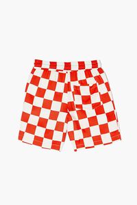 WHITE/RED Kids Checkered Drawstring Shorts (Girls + Boys), image 2