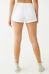 WHITE High-Rise Cuffed Shorts, image 4