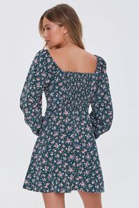 HUNTER GREEN/MULTI Floral Print Mini Dress, image 3