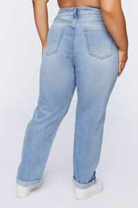 MEDIUM DENIM Plus Size Baggy Distressed Jeans, image 4