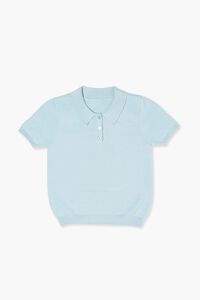 BABY BLUE Girls Sweater-Knit Polo Shirt (Kids), image 1