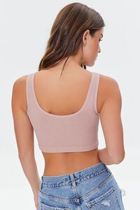 TAUPE Ribbed Seamless Bralette, image 4