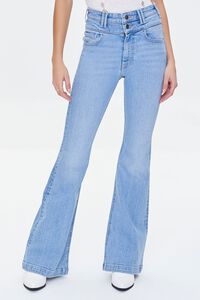 MEDIUM DENIM High-Rise Flare Jeans, image 2