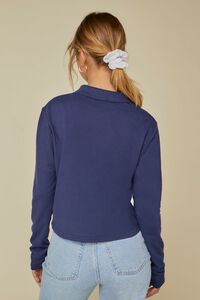 NAVY Long-Sleeve Polo Shirt, image 4
