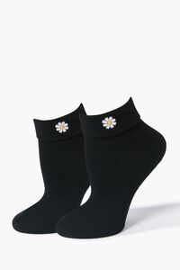 Daisy Embroidered Graphic Ankle Socks, image 1