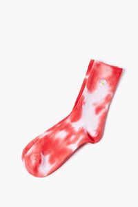 RED/MULTI Daisy Embroidered Graphic Crew Socks, image 2