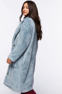 BLUE HAZE Fleece Longline Coat, image 2