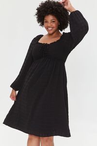 BLACK Plus Size Sweetheart Midi Dress, image 1