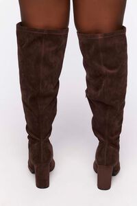 BROWN Faux Suede Over-the-Knee Boots (Wide), image 3