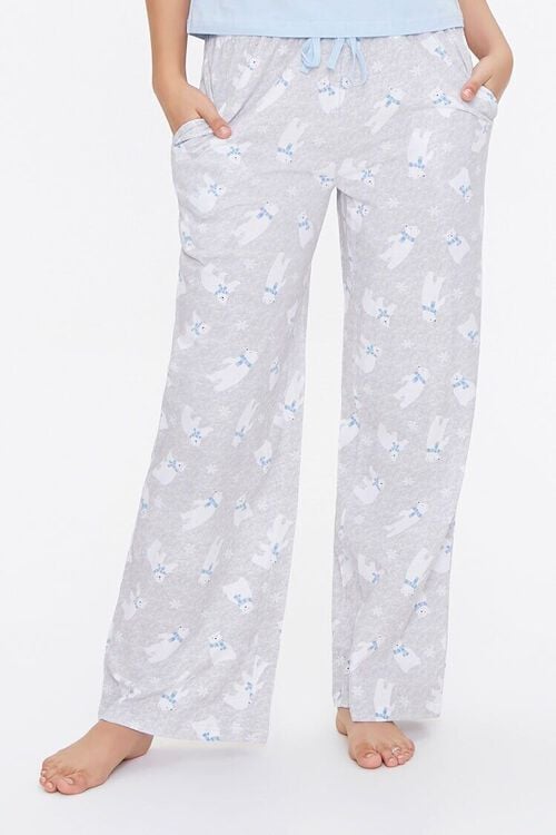 BLUE/GREY Just Chill Tee & Pajama Pants Set, image 5