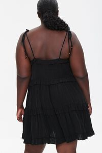 BLACK Plus Size Tiered Cami Dress, image 3