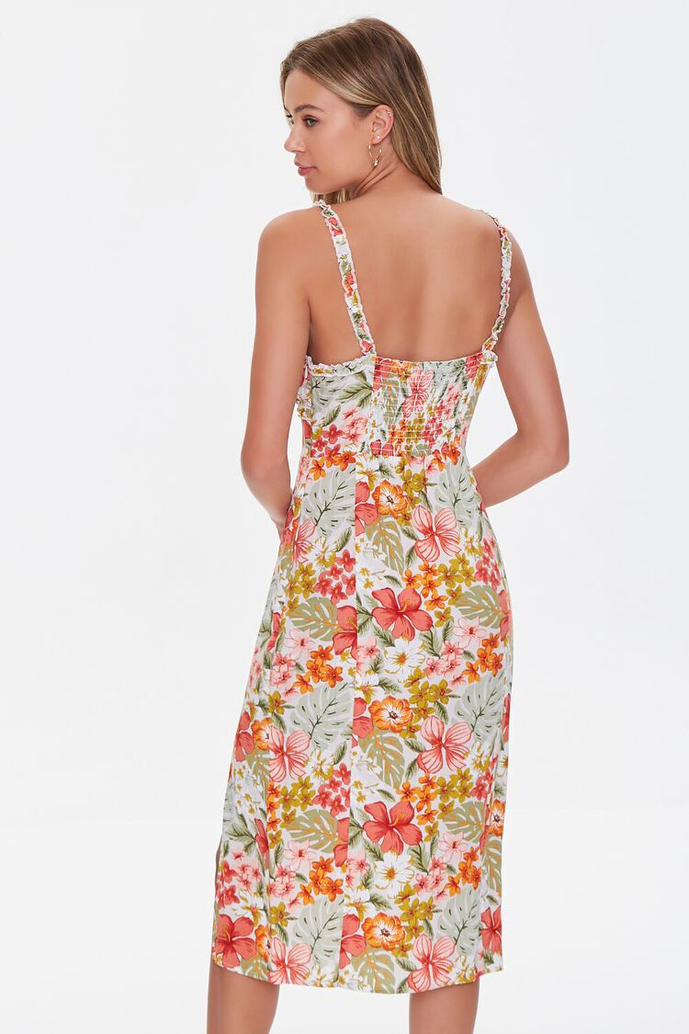 TAUPE/MULTI Tropical Floral Print Dress, image 3
