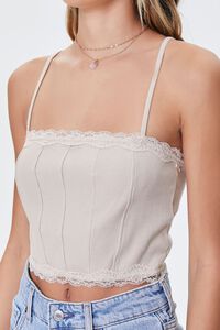 Lace-Trim Cropped Cami, image 5