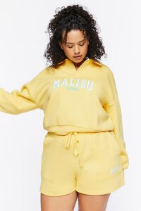 YELLOW/MULTI Plus Size Malibu California Drawstring Shorts, image 7