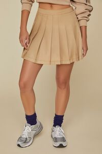 BEIGE Pleated Mini Skirt, image 2