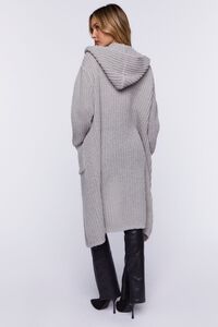 SILVER Hooded Duster Cardigan Sweater, image 3