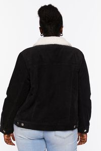 BLACK Plus Size Corduroy Jacket, image 3