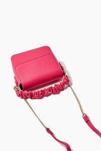 PINK Ruched Faux Leather Crossbody Bag, image 5