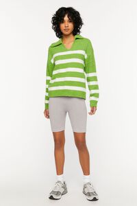 Fuzzy Striped Collared Sweater, image 4