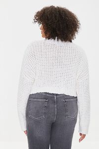 CREAM Plus Size Open-Knit Sweater, image 3