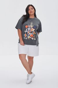CHARCOAL/MULTI Plus Size Space Jam Graphic Tee, image 4