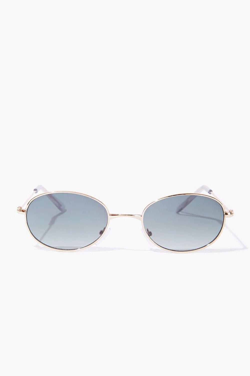 GOLD/OLIVE Oval Tinted Sunglasses, image 1