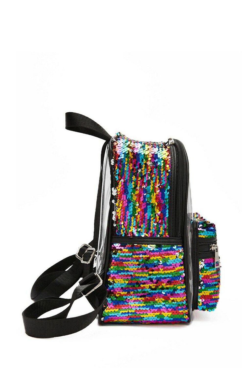 Rainbow Sequin Transparent Backpack, image 3