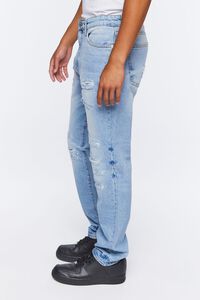 LIGHT DENIM Distressed Slim-Fit Jeans, image 3