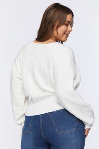 VANILLA Plus Size Plunging Dolman-Sleeve Sweater, image 3