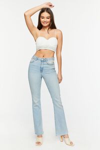 WHITE Shirred Cropped Bustier Cami, image 4