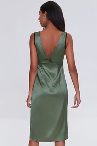 OLIVE Satin Lace-Trim Dress, image 3